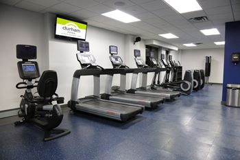 Fitness center with modern equipment